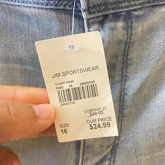 NWT Cato Est. 1946 Denim Womens Blue Light Wash Mid Rise Cropped Jeans 16 - Picture 5 of 8